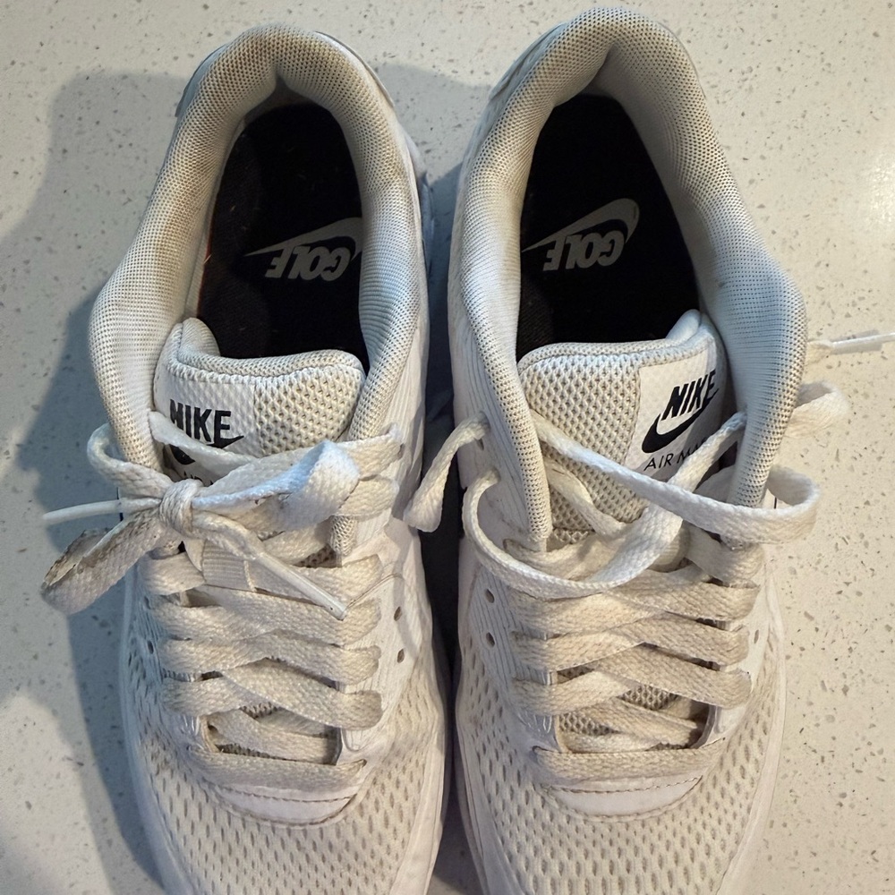Nike White Mesh Running Sneakers